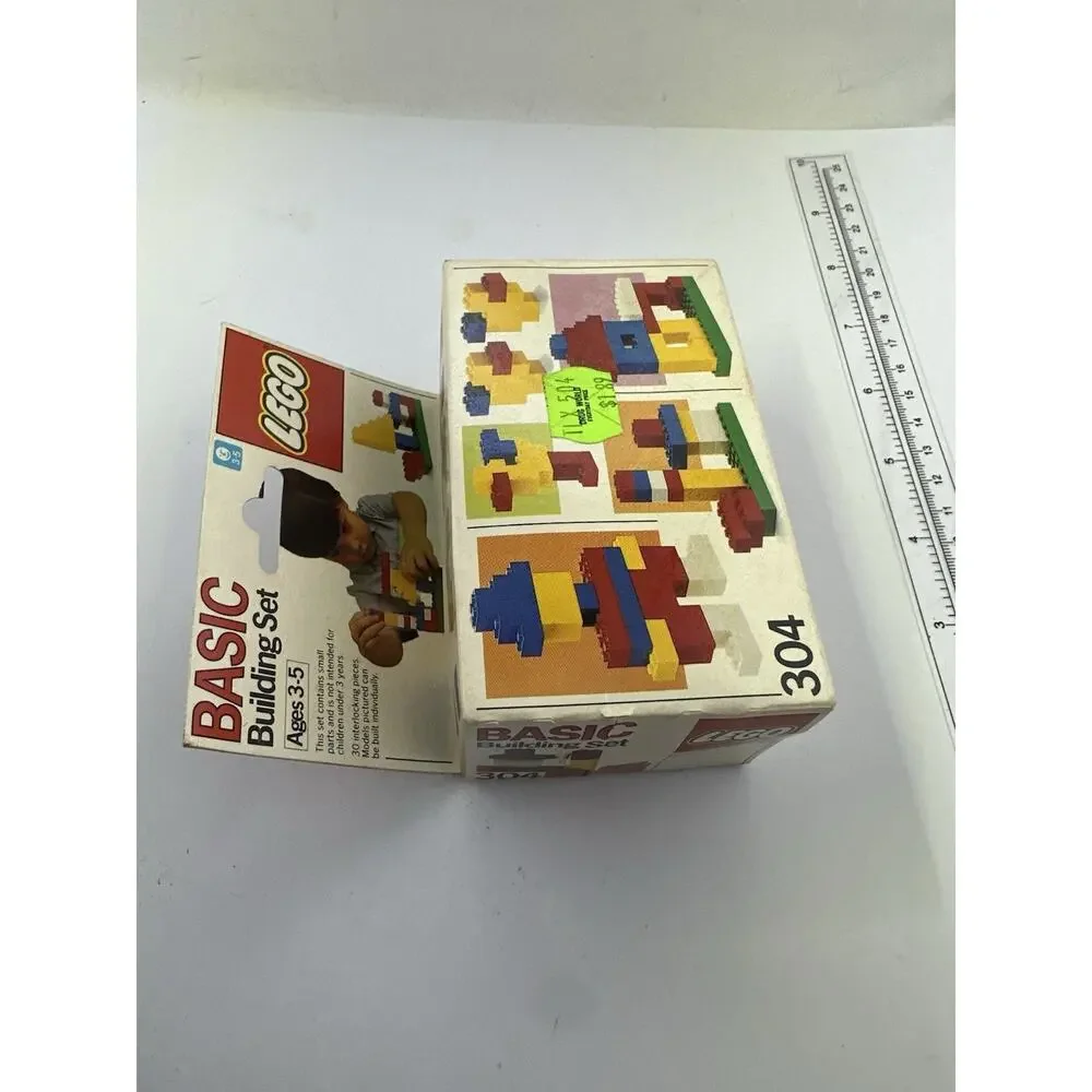 New LEGO 304 BASIC Building Set 1985 Vintage New Sealed Classic Bricks Rare